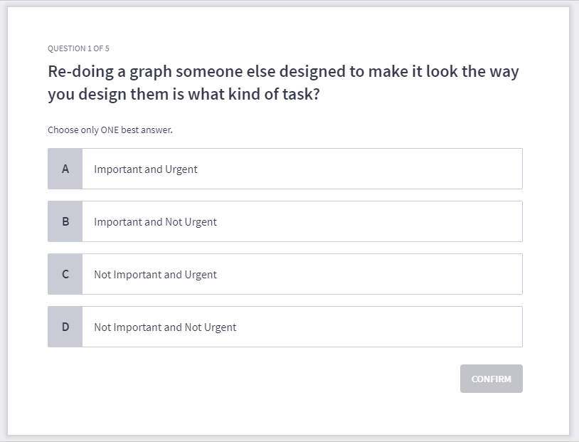 Sample quiz question